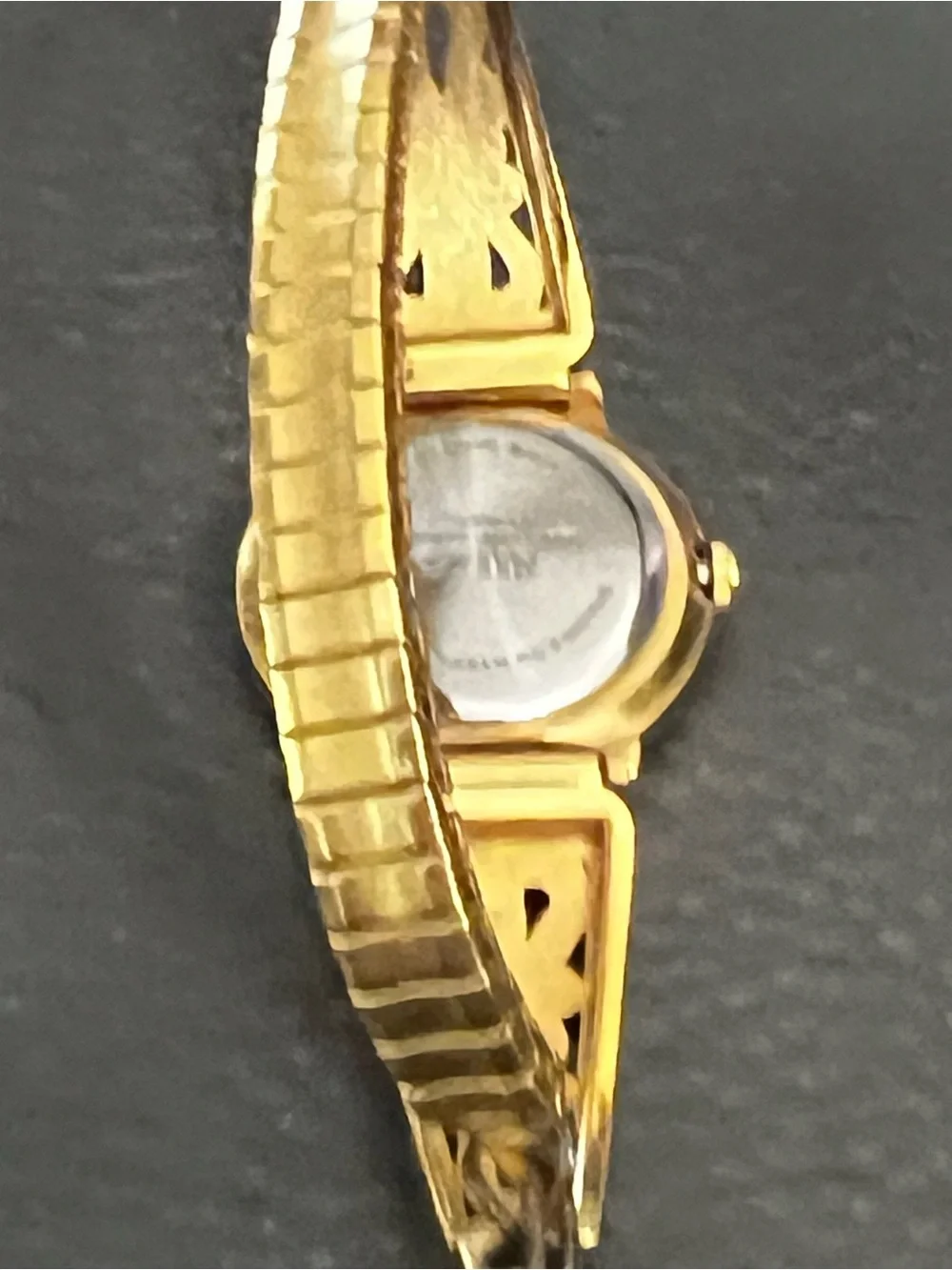 Gold Ornate Women's Bracelet Watch - Decorative Dial VINTAGE